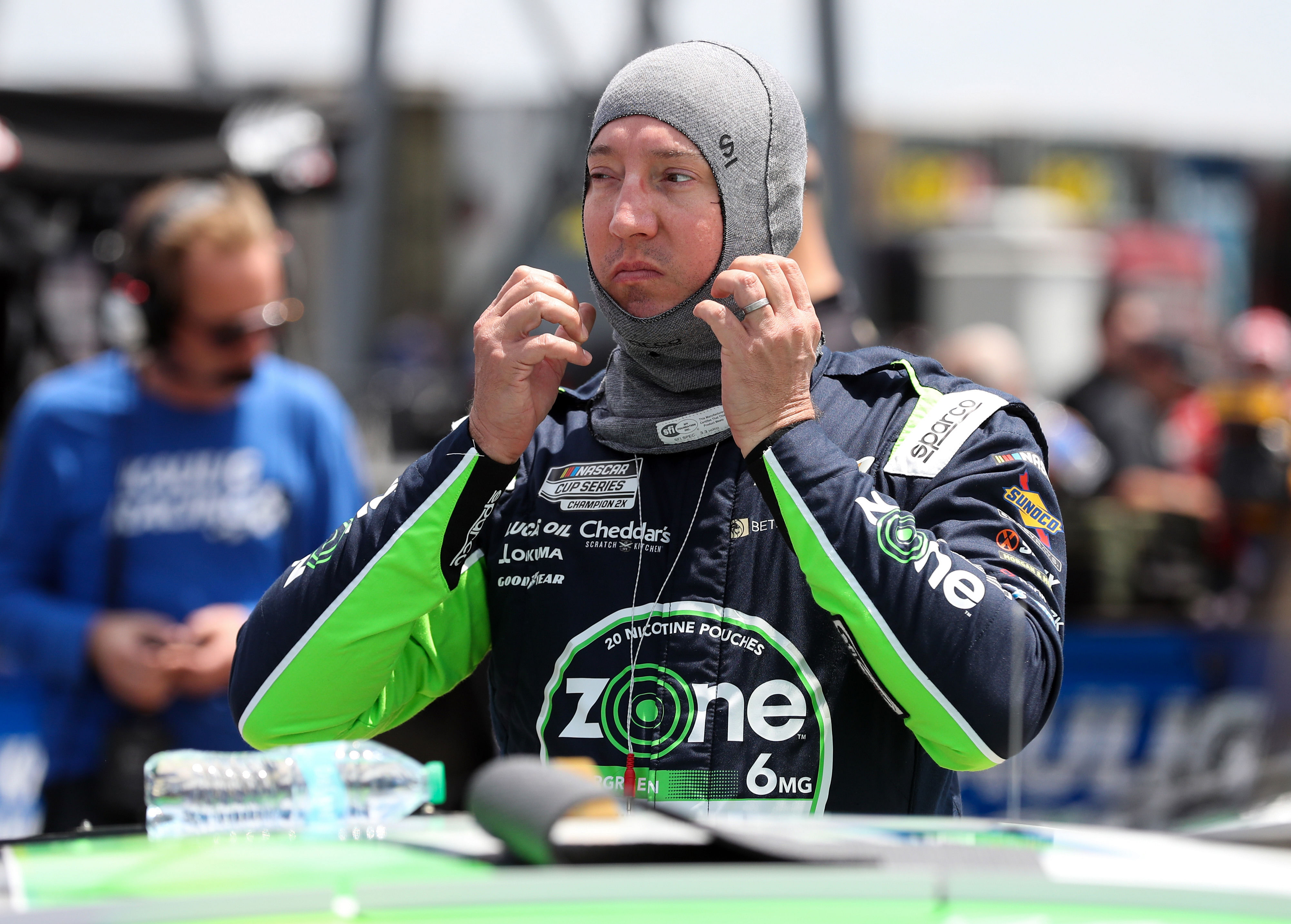 NASCAR Cup Series driver Kyle Busch before The Great American Getaway 400 at Pocono Raceway. Source: Imagn
